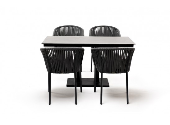 "Каффе Дабл" обеденная группа на 4 персоны, цвет "серый гранит" в Каменске-Уральском