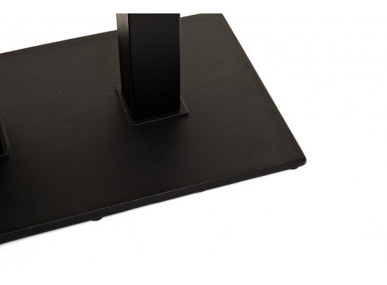 "Каффе" обеденный стол из HPL 140х70см, цвет "дуб", подстолье двойное черное чугун в Каменске-Уральском