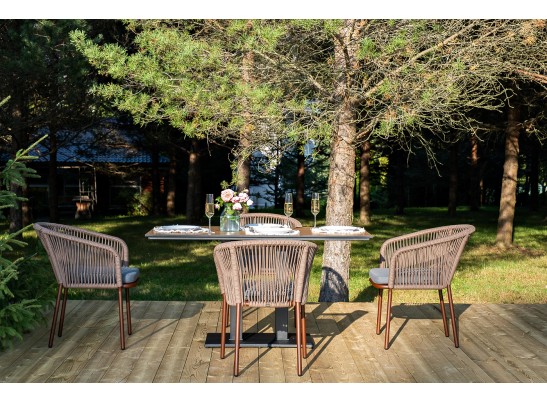 "Каффе Дабл" обеденная группа на 4 персоны, цвет "дуб" в Каменске-Уральском