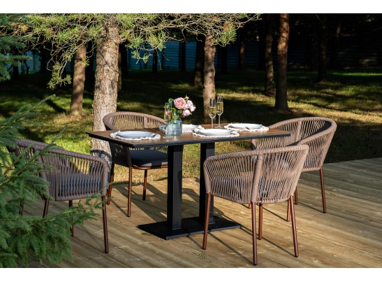 "Каффе Дабл" обеденная группа на 4 персоны, цвет "дуб" в Каменске-Уральском