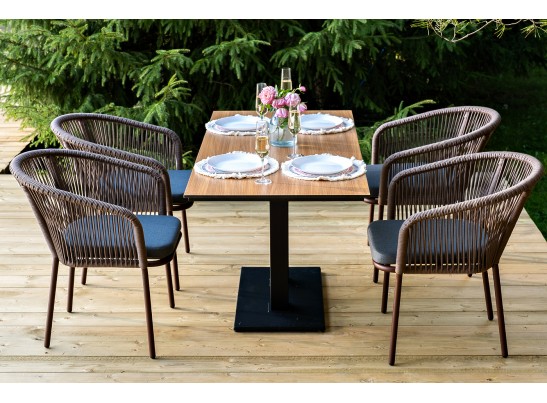 "Каффе Дабл" обеденная группа на 4 персоны, цвет "дуб" в Каменске-Уральском