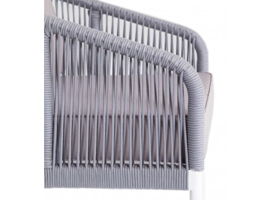 "Канны" лаунж-зона 4-местная плетеная из роупа (веревки), цвет светло-серый в Каменске-Уральском