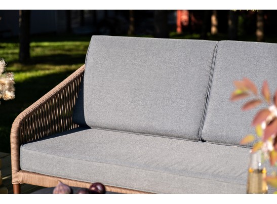 "Канны" лаунж-зона 5-местная плетеная из роупа (веревки), роуп коричневый в Каменске-Уральском