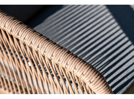 "Канны" лаунж-зона 5-местная плетеная из роупа (веревки), роуп коричневый в Каменске-Уральском