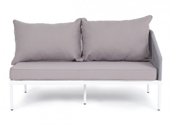 "Канны" модуль диванный левый плетеный из роупа (веревки) темно-серый в Каменске-Уральском