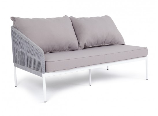 "Канны" модуль диванный правый плетеный из роупа (веревки) темно-серый в Каменске-Уральском