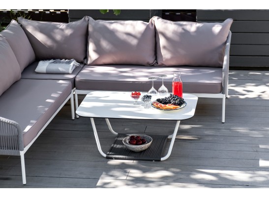 "Канны" модульная угловая лаунж-зона из роупа (веревки), цвет светло-серый в Каменске-Уральском