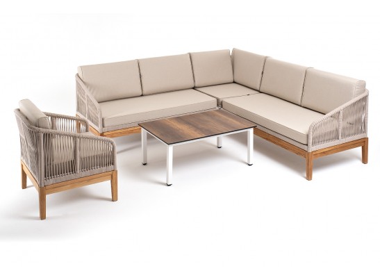 "Канны" модульная угловая лаунж-зона из роупа (веревки), цвет темно-серый в Каменске-Уральском