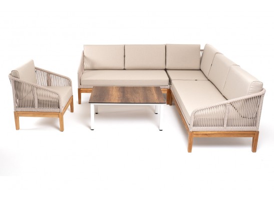 "Канны" модульная угловая лаунж-зона из роупа (веревки), цвет темно-серый в Каменске-Уральском