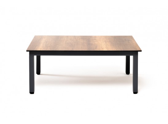 "Канны" журнальный столик из HPL 90х60, H40, каркас темно-серый (RAL 7024), цвет столешницы "дуб" в Каменске-Уральском