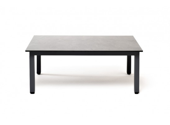 "Канны" журнальный столик из HPL 90х60, H40, каркас серый (RAL 7024), цвет столешницы "серый гранит" в Каменске-Уральском