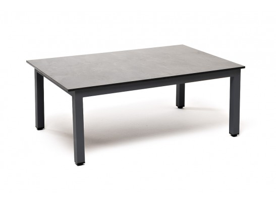 "Канны" журнальный столик из HPL 90х60, H40, каркас серый (RAL 7024), цвет столешницы "серый гранит" в Каменске-Уральском