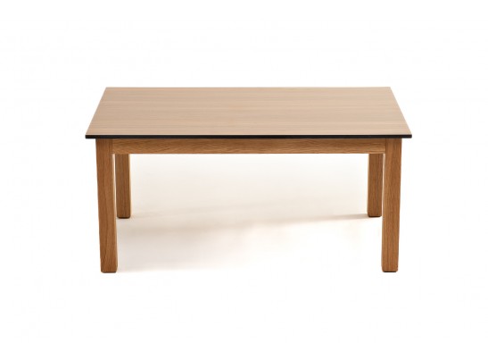 "Канны" журнальный столик из HPL 90х60, H40, основание дуб, цвет столешницы "дуб" в Каменске-Уральском