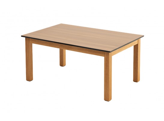 "Канны" журнальный столик из HPL 90х60, H40, основание дуб, цвет столешницы "дуб" в Каменске-Уральском