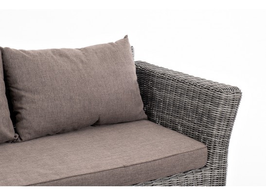 "Капучино Сингл" лаунж-зона из искусственного ротанга, цвет графит в Каменске-Уральском