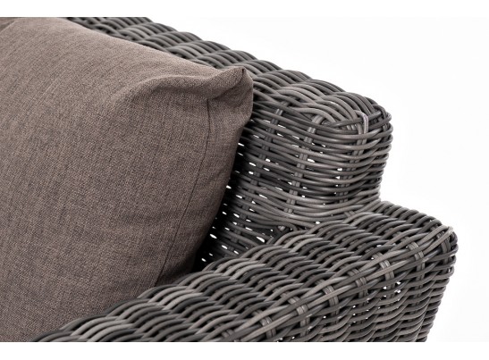 "Капучино Сингл" лаунж-зона из искусственного ротанга, цвет графит в Каменске-Уральском