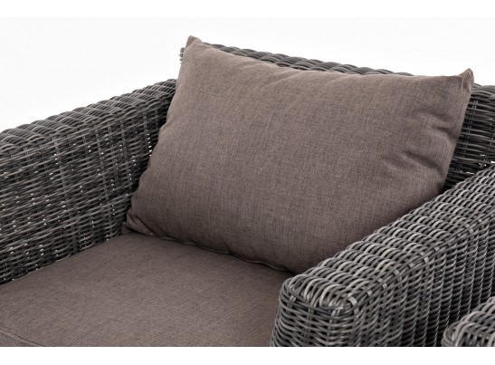"Капучино Сингл" лаунж-зона из искусственного ротанга, цвет графит в Каменске-Уральском