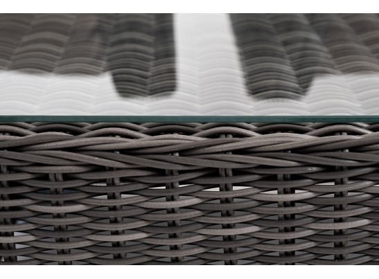 "Капучино Сингл" лаунж-зона из искусственного ротанга, цвет графит в Каменске-Уральском