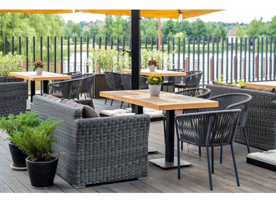 "Капучино" диван из искусственного ротанга двухместный, цвет графит в Каменске-Уральском