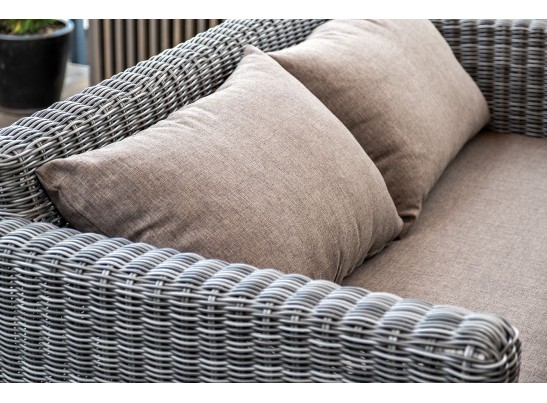 "Капучино" диван из искусственного ротанга двухместный, цвет графит в Каменске-Уральском