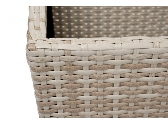 "Капучино" кашпо для цветов плетеное из искусственного ротанга, цвет бежевый в Каменске-Уральском