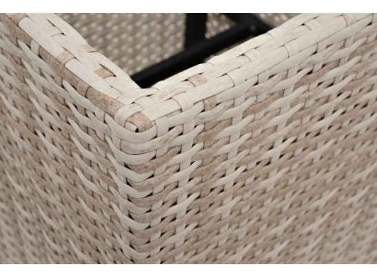 "Капучино" кашпо для цветов плетеное из искусственного ротанга, цвет бежевый в Каменске-Уральском