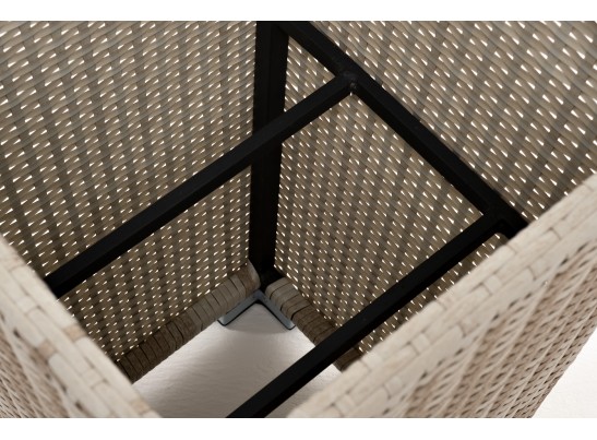 "Капучино" кашпо для цветов плетеное из искусственного ротанга, цвет бежевый в Каменске-Уральском