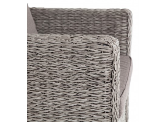 "Капучино" кресло из искусственного ротанга (гиацинт), цвет серый в Каменске-Уральском