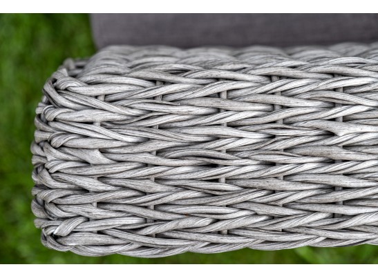 "Капучино" кресло из искусственного ротанга (гиацинт), цвет серый в Каменске-Уральском