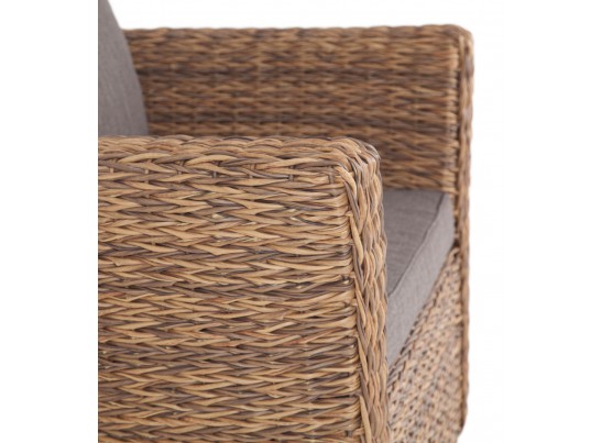 "Капучино" кресло из искусственного ротанга (гиацинт), цвет соломенный в Каменске-Уральском