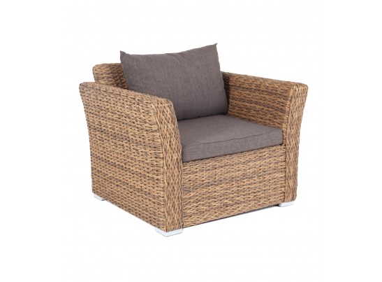 "Капучино" кресло из искусственного ротанга (гиацинт), цвет соломенный в Каменске-Уральском