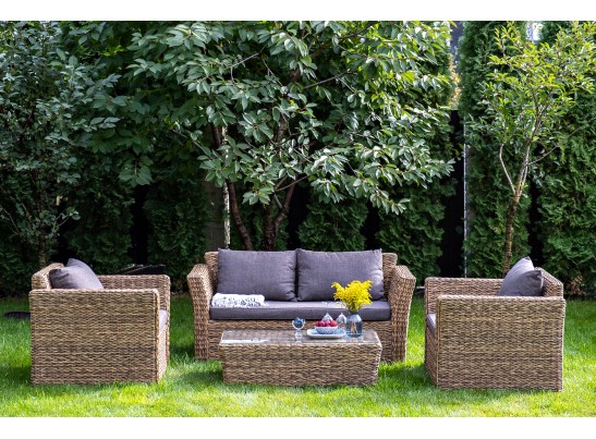 "Капучино" кресло из искусственного ротанга (гиацинт), цвет соломенный в Каменске-Уральском