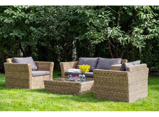 "Капучино" кресло из искусственного ротанга (гиацинт), цвет соломенный в Каменске-Уральском