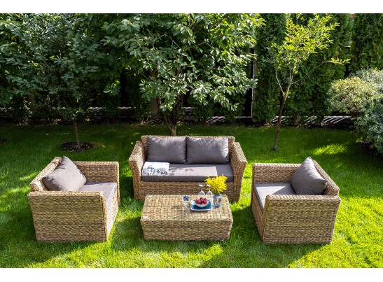 "Капучино" кресло из искусственного ротанга (гиацинт), цвет соломенный в Каменске-Уральском