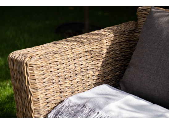 "Капучино" кресло из искусственного ротанга (гиацинт), цвет соломенный в Каменске-Уральском