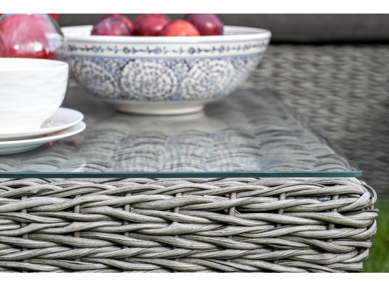 "Капучино" лаунж-зона из искусственного ротанга (гиацинт), цвет серый в Каменске-Уральском