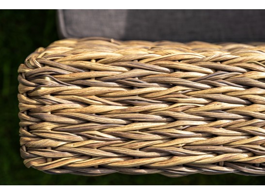 "Капучино" лаунж-зона из искусственного ротанга (гиацинт), цвет соломенный в Каменске-Уральском