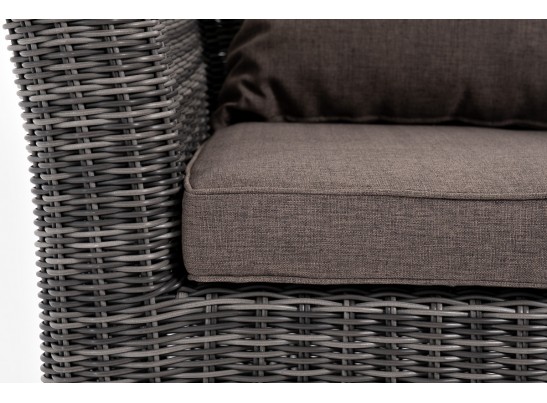 "Капучино Максимал" лаунж-зона из искусственного ротанга (гиацинт), цвет серый в Каменске-Уральском