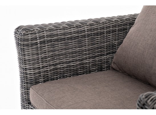 "Капучино Максимал" лаунж-зона из искусственного ротанга (гиацинт), цвет серый в Каменске-Уральском