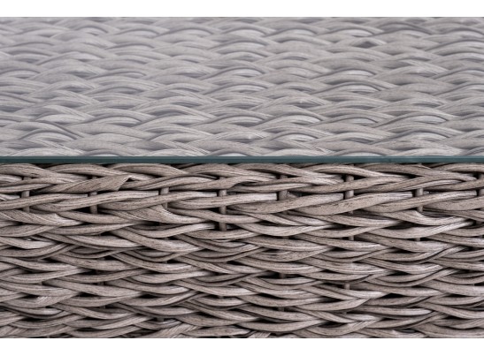 "Капучино Сингл" лаунж-зона из искусственного ротанга (гиацинт), цвет серый в Каменске-Уральском