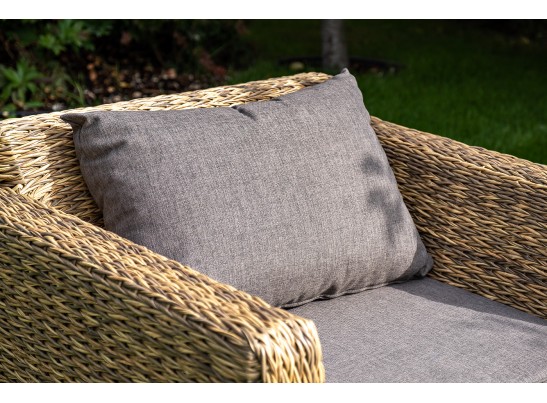 "Капучино Сингл" лаунж-зона из искусственного ротанга (гиацинт), цвет соломенный в Каменске-Уральском