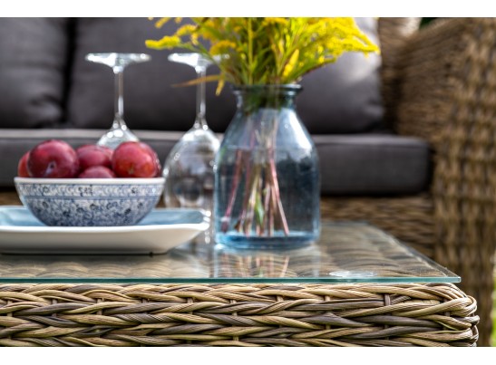 "Капучино" журнальный столик из искусственного ротанга (гиацинт), цвет соломенный в Каменске-Уральском