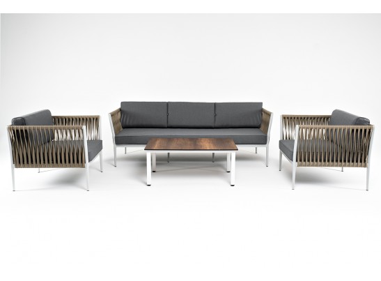 "Касабланка" лаунж-зона плетеная из роупа 5-местная, цвет бежевый в Каменске-Уральском