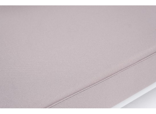 "Касабланка" правый модуль плетеный из роупа, каркас алюминий светло-серый (RAL7035) шагрень, роуп серо-коричневый 23мм, ткань Neo ash в Каменске-Уральском