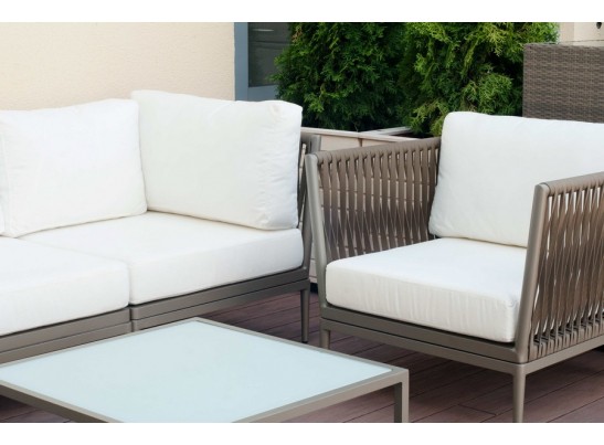 "Касабланка" модуль угловой плетеный из роупа, цвет серо-коричневый в Каменске-Уральском