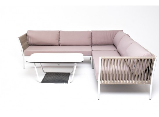 "Касабланка" модульная лаунж-зона из роупа (веревки), каркас из алюминия в Каменске-Уральском