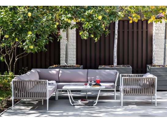 "Касабланка" модульная лаунж-зона из роупа (веревки), каркас из алюминия в Каменске-Уральском