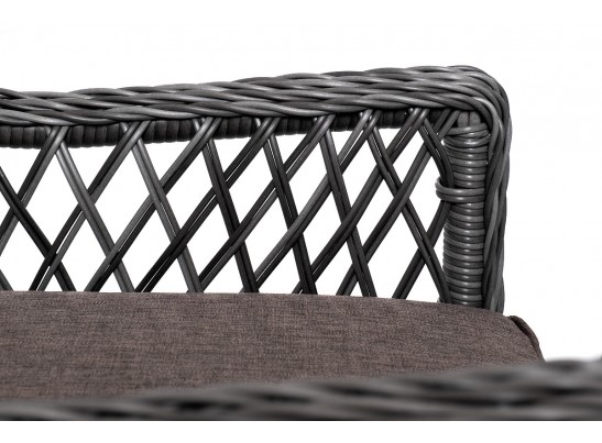 "Катания" обеденная группа плетеная на 6 персон, цвет графит в Каменске-Уральском