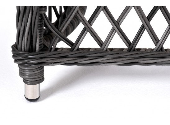 "Катания" обеденная группа плетеная на 6 персон, цвет графит в Каменске-Уральском