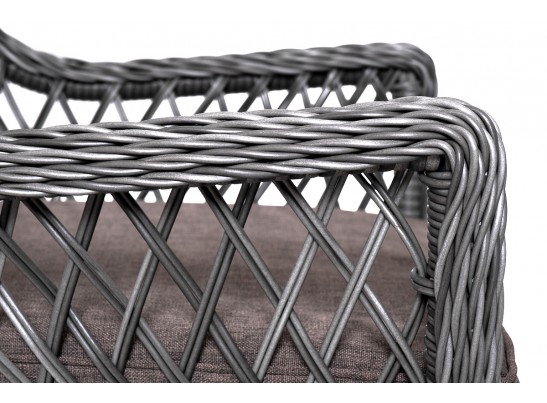 "Катания" обеденная группа плетеная на 6 персон, цвет графит в Каменске-Уральском